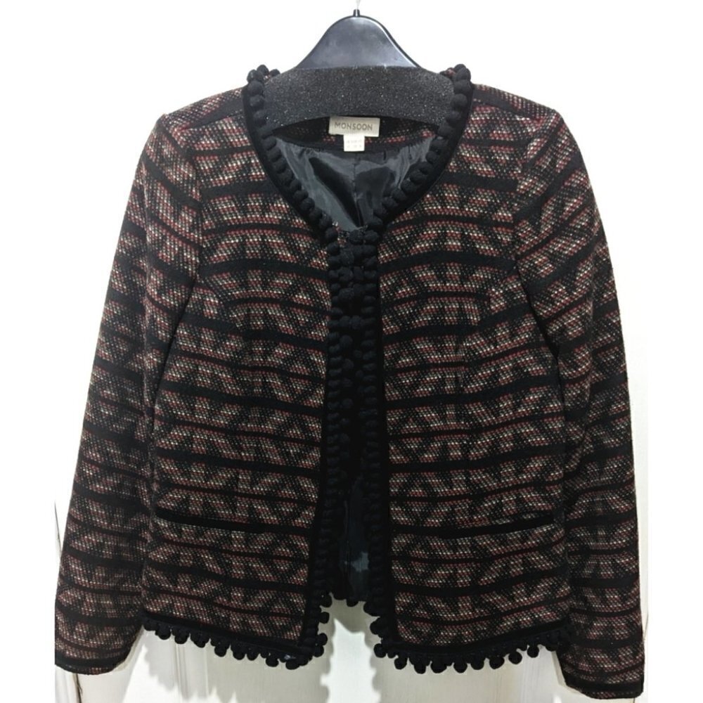 Monsoon | Pom pom trim jacket